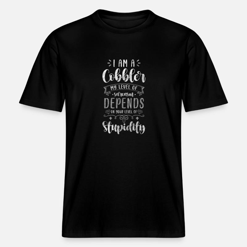 Schuster Beruf Handwerkskunst Sohle -  RELAXED FIT Unisex Organic T-Shirt - Schwarz