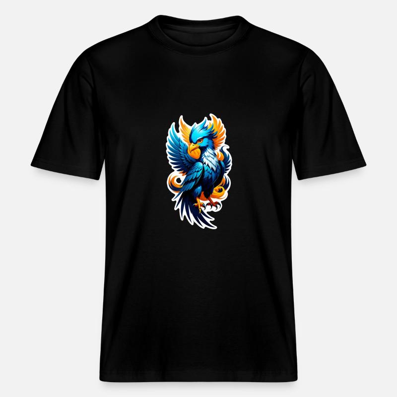 Phönix - Phönix - Feuervogel -  RELAXED FIT Unisex Organic T-Shirt - Schwarz