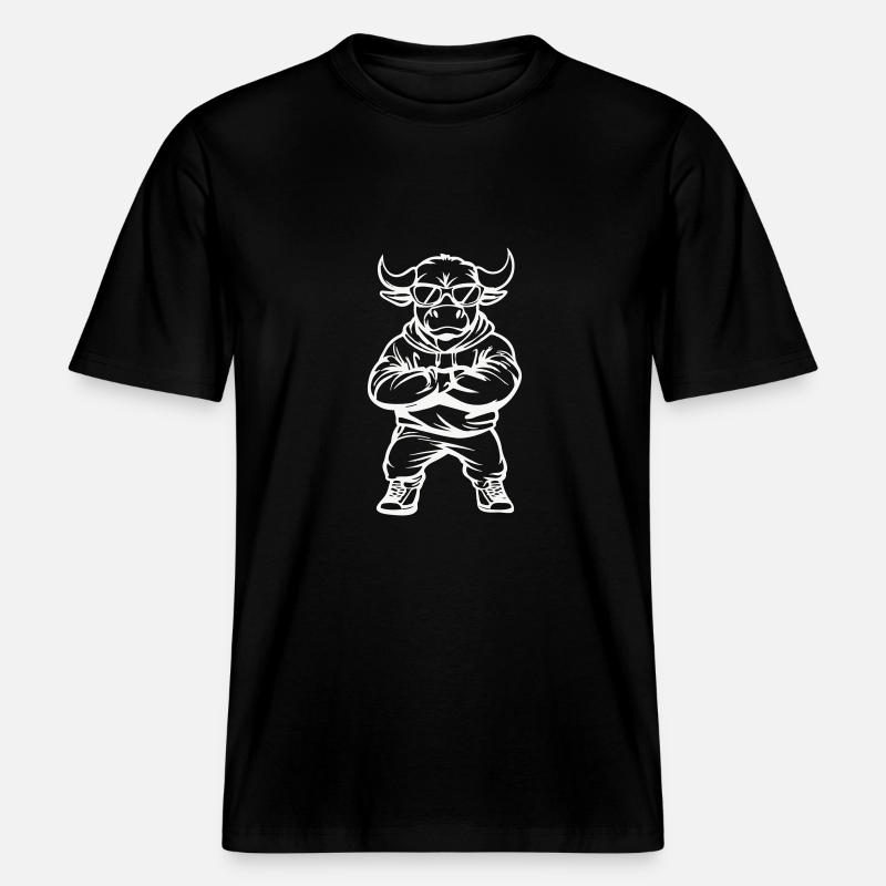 Taurus Bande dessinée Cool -  T-shirt unisexe RELAXED FIT en coton bio - noir