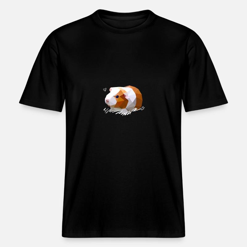 Cochon d'inde (Guinea Pig) -  T-shirt unisexe RELAXED FIT en coton bio - noir