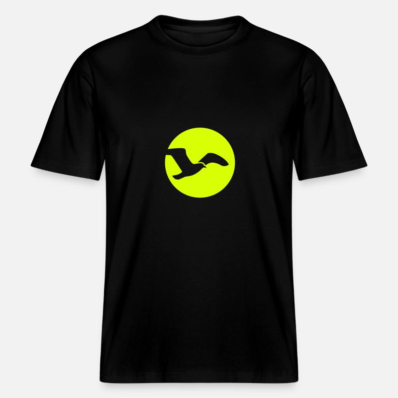 Möwe - RELAXED FIT Unisex Organic T-Shirt - Schwarz