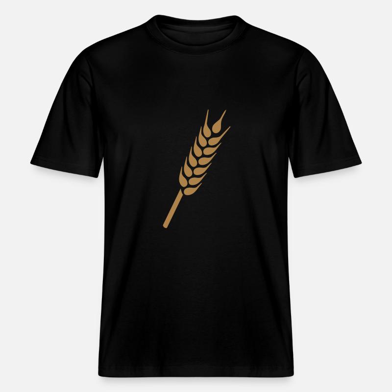 Pszenica -  Ekologiczna koszulka Unisex RELAXED FIT - czarny