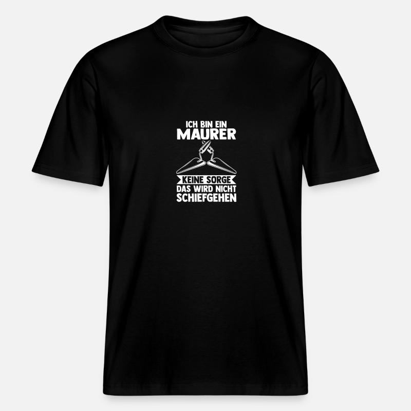 Master Bricklayer Journeyman Bricklayer - RELAXED FIT Unisex Organic T-Shirt - black