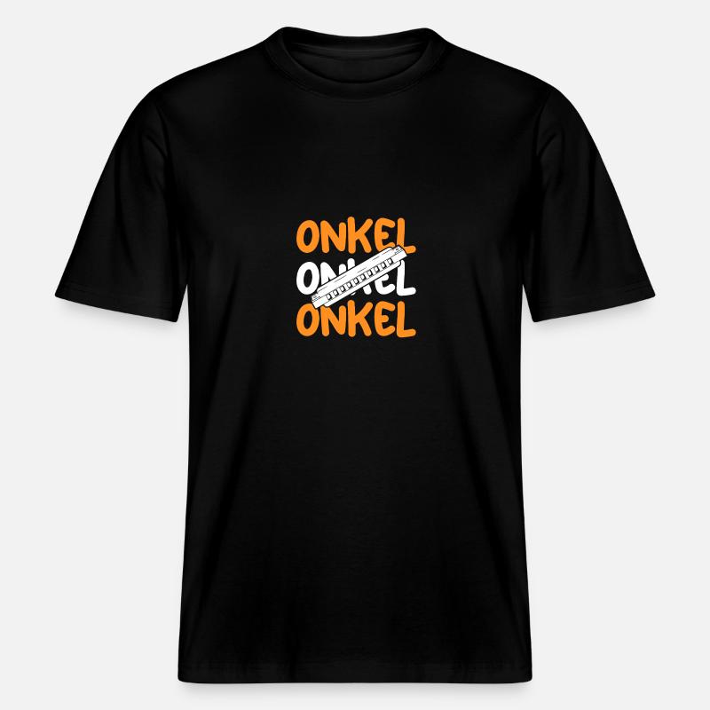 Harmonica Oncle Harmonica -  T-shirt unisexe RELAXED FIT en coton bio - noir