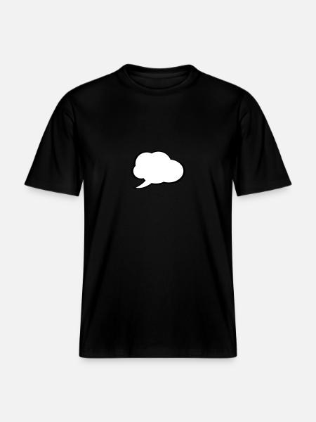 Speech Bubble - RELAXED FIT Unisex Organic T-Shirt - black
