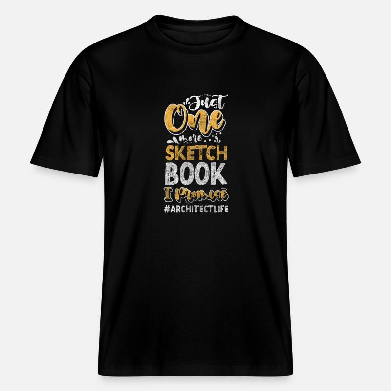 Maisons d’architecte Bureau d’architecture -  T-shirt unisexe RELAXED FIT en coton bio - noir