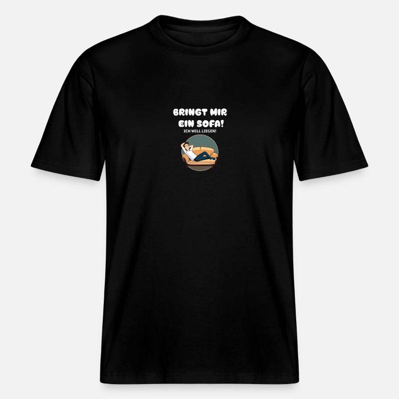 Sofa -  RELAXED FIT Unisex Organic T-Shirt - Schwarz