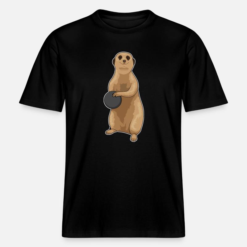 Suricate Boule de bowling -  T-shirt unisexe RELAXED FIT en coton bio - noir
