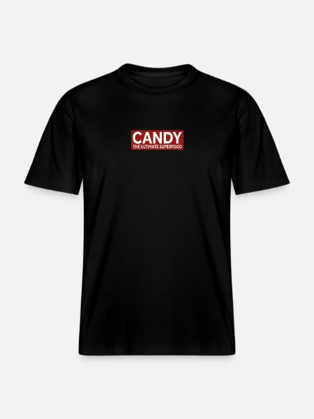 CANDY - THE ULTIMATE SUPERFOOD - RELAXED FIT Unisex Organic T-Shirt - black