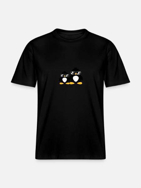 Cool Penguin Dad And Boy -  RELAXED FIT Unisex Organic T-Shirt - black