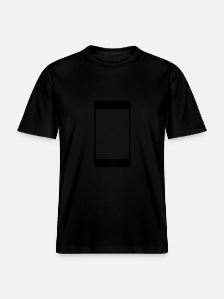 Handy Smartphone -  RELAXED FIT Unisex Organic T-Shirt - Schwarz