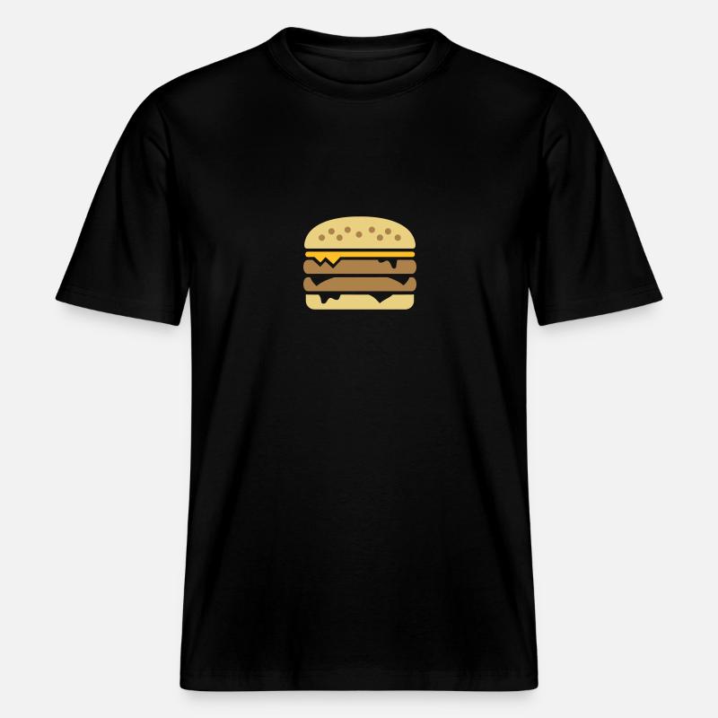 Burger -  RELAXED FIT Unisex Organic T-Shirt - black