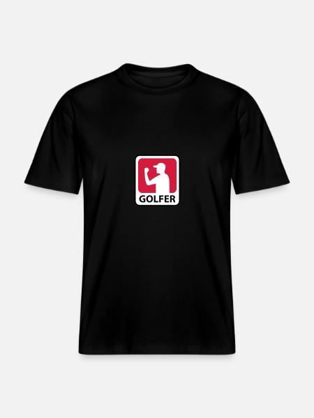 Golfer Winner - RELAXED FIT Unisex Organic T-Shirt - Schwarz