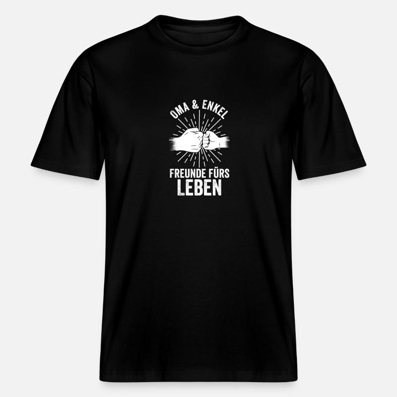 Großmutter Enkel Oma - RELAXED FIT Unisex Organic T-Shirt - Schwarz
