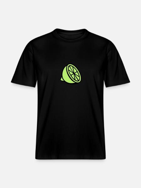 Lime -  T-shirt unisexe RELAXED FIT en coton bio - noir
