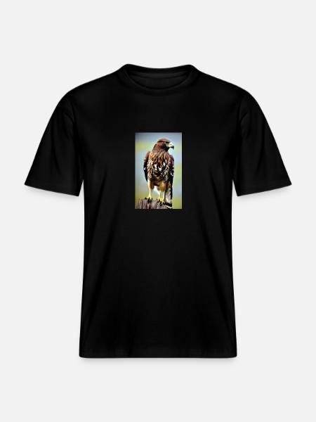 Eagle | Birds | Freedom | Animals -  RELAXED FIT Unisex Organic T-Shirt - black