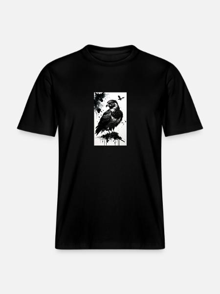 Eagle | Birds | Freedom | Animals -  RELAXED FIT Unisex Organic T-Shirt - black