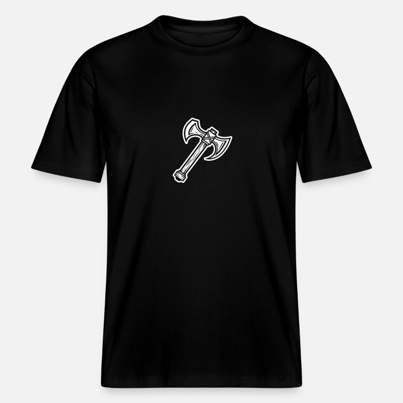 Axt Element -  RELAXED FIT Unisex Organic T-Shirt - Schwarz