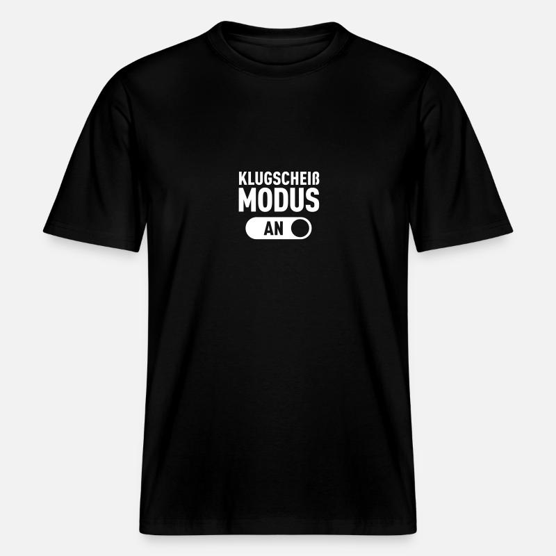 Klugscheiß Modus (An) - RELAXED FIT Unisex Organic T-Shirt - Schwarz