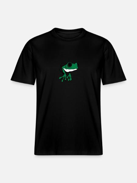 Frog hole funny -  RELAXED FIT Unisex Organic T-Shirt - black