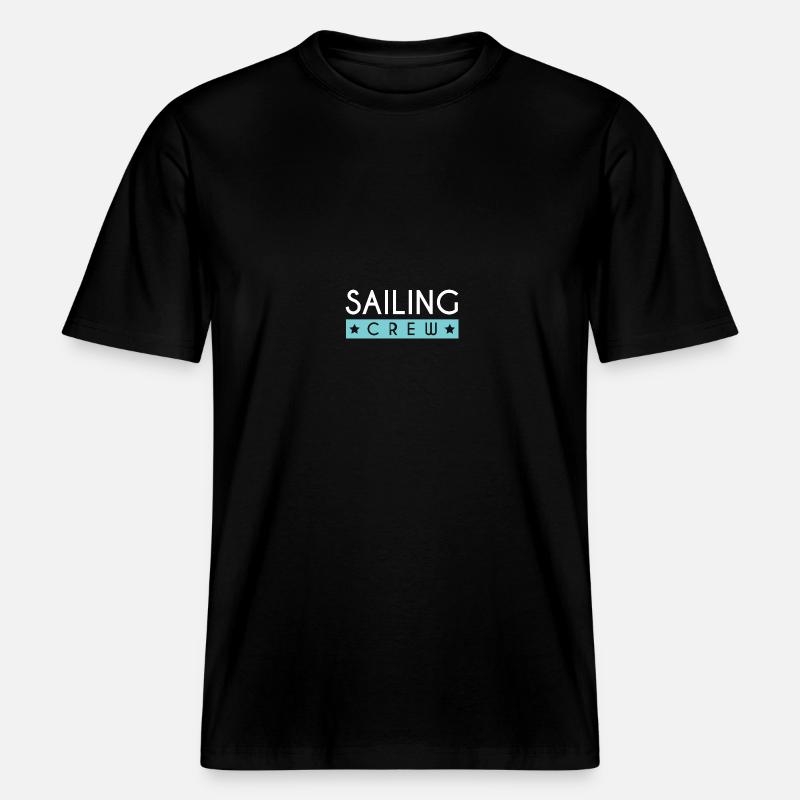 Équipage de navigation -  T-shirt unisexe RELAXED FIT en coton bio - noir