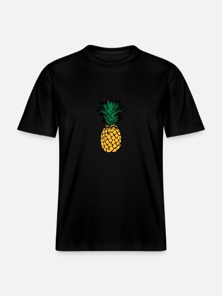 Ananas - RELAXED FIT Unisex Organic T-Shirt - Schwarz