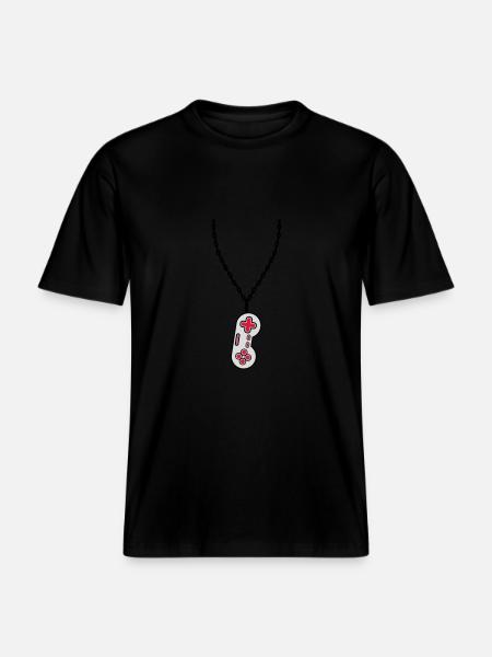 Necklace Jewelry Old Controller - RELAXED FIT Unisex Organic T-Shirt - black