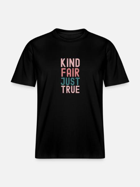 Affirmations Positives en Couleurs pastels -  T-shirt unisexe RELAXED FIT en coton bio - noir
