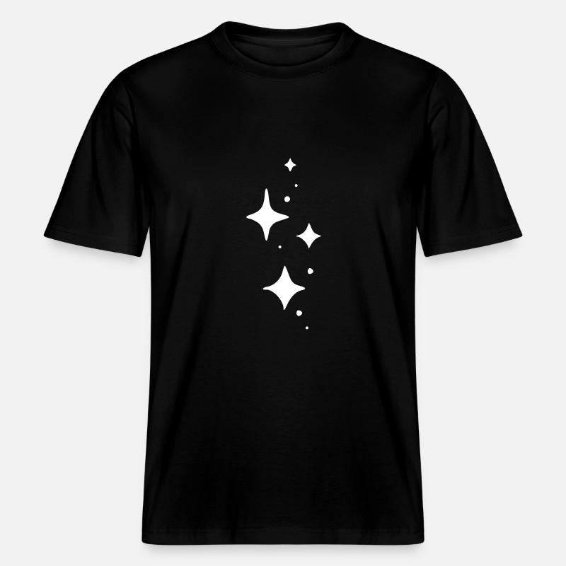 Glitzer Dekor Element -  RELAXED FIT Unisex Organic T-Shirt - Schwarz