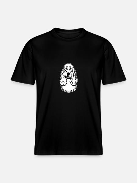 Cocker Spaniel -  RELAXED FIT Unisex Organic T-Shirt - black