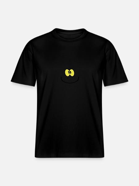 Bitte Lächeln / smile, please (2c) - RELAXED FIT Unisex Organic T-Shirt - black