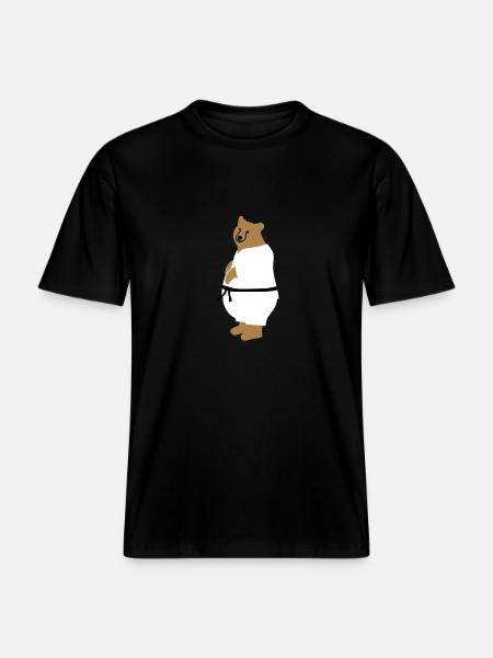 taekwondo bear -  RELAXED FIT Unisex Organic T-Shirt - black