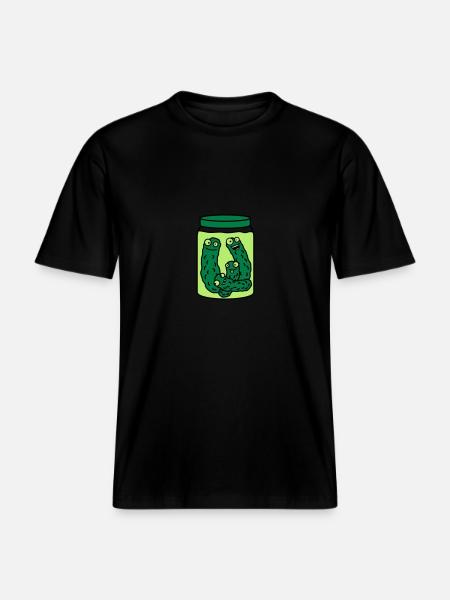 Funny Cucumber Preserving Jar -  RELAXED FIT Unisex Organic T-Shirt - black