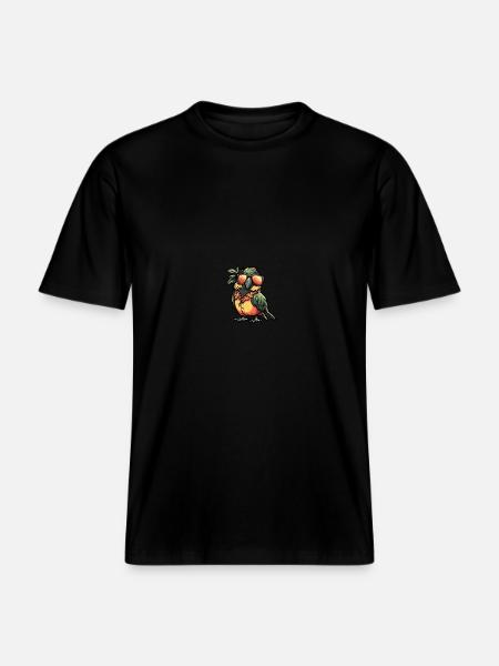 Papagai Comic Cool Sommer -  RELAXED FIT Unisex Organic T-Shirt - Schwarz