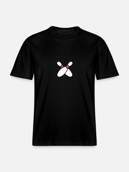 2 Bowling Pins - RELAXED FIT Unisex Organic T-Shirt - black