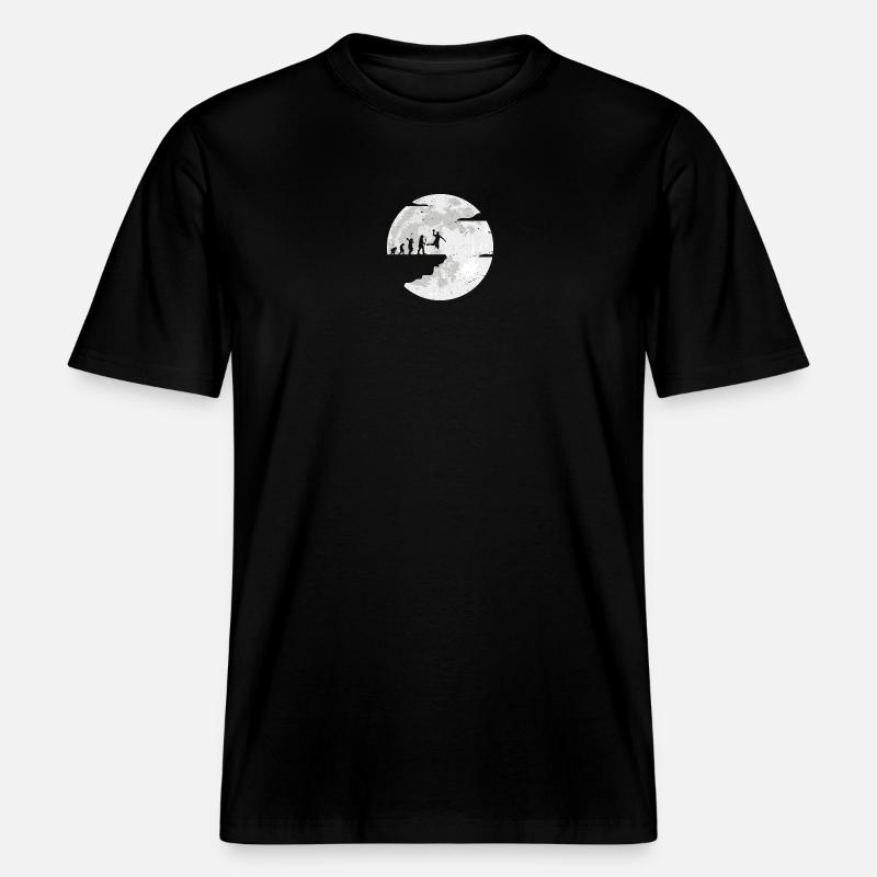 Célébration de l’évolution de la lune -  T-shirt unisexe RELAXED FIT en coton bio - noir