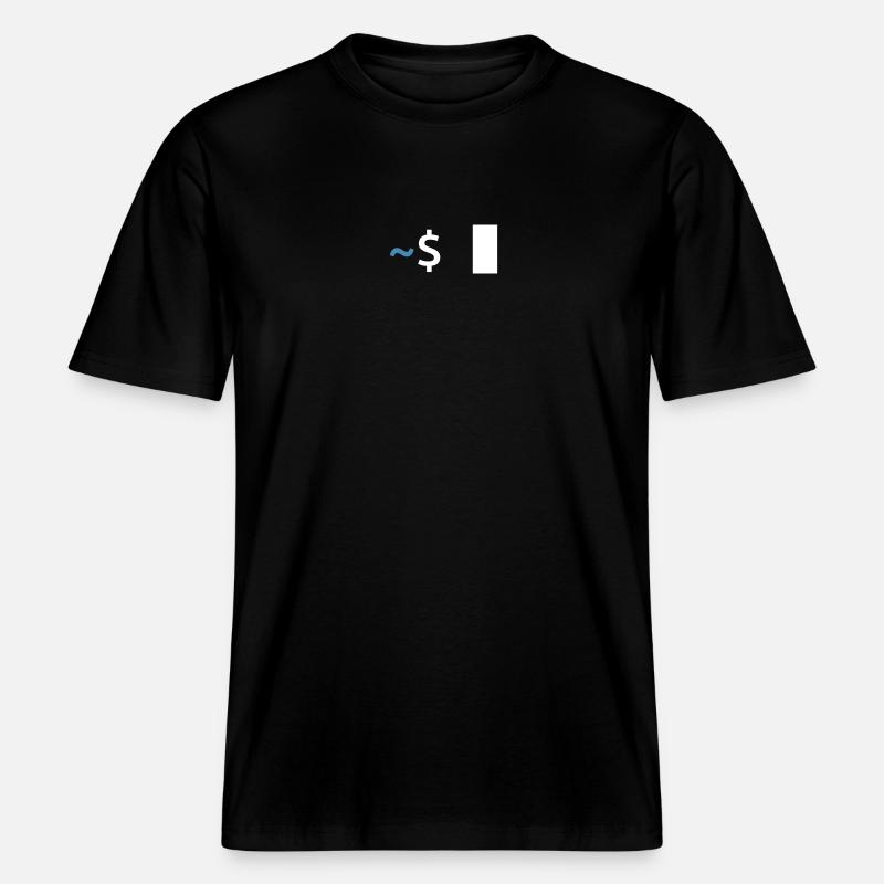 Linux Shell Command -  RELAXED FIT Unisex Organic T-Shirt - black