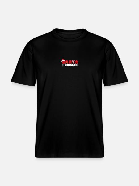 Santa Squad Emblem - RELAXED FIT Unisex Organic T-Shirt - Schwarz