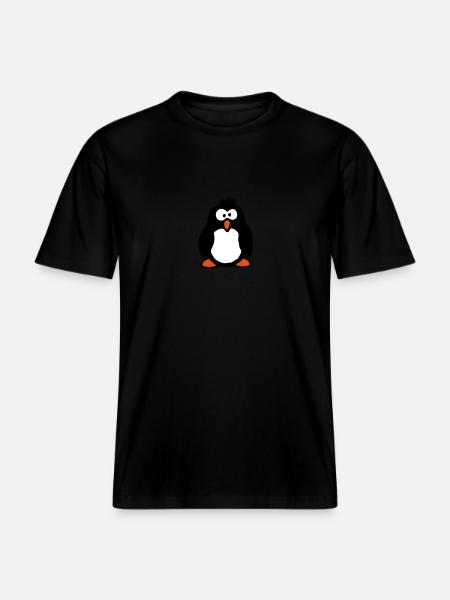 little_penguin - RELAXED FIT Unisex Organic T-Shirt - Schwarz