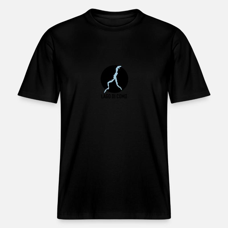 LAGO DI COMO - Comer See -  RELAXED FIT Unisex Organic T-Shirt - Schwarz