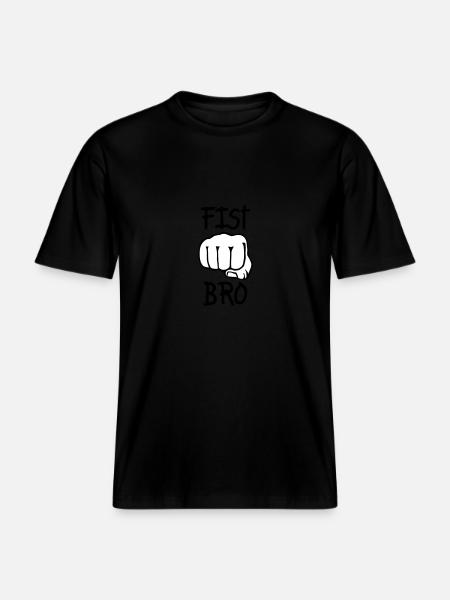 fist bro 2c -  RELAXED FIT Unisex Organic T-Shirt - Schwarz