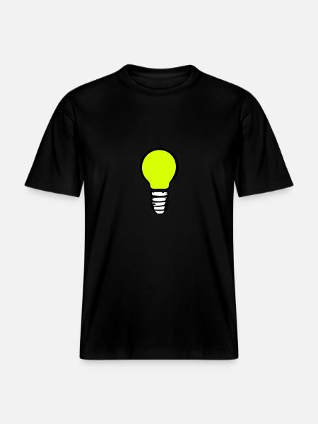 Glühbirne 3farbig -  RELAXED FIT Unisex Organic T-Shirt - Schwarz