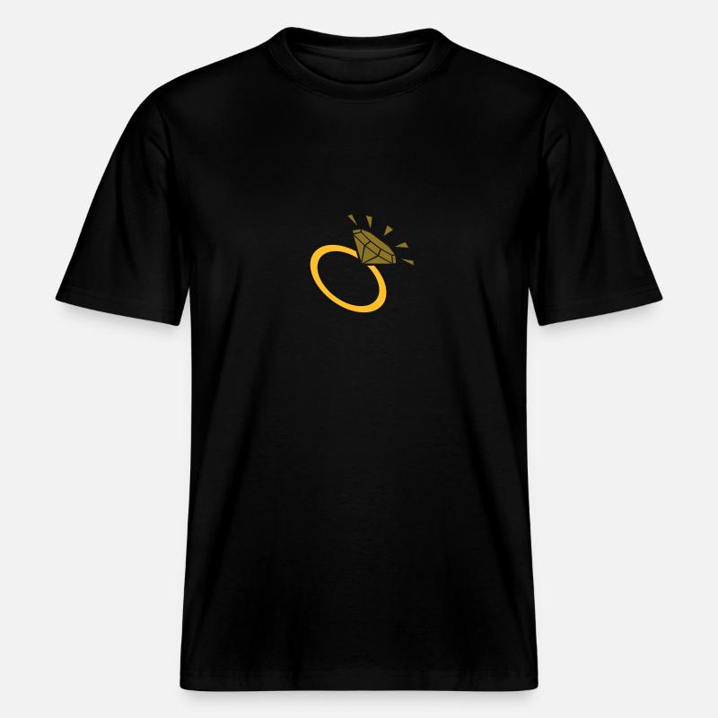 Ring - RELAXED FIT Unisex Organic T-Shirt - black