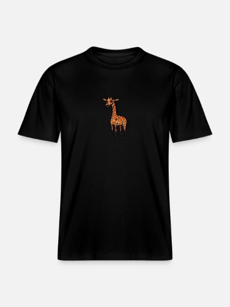 Giraffe Halloween Animal -  RELAXED FIT Unisex Organic T-Shirt - black