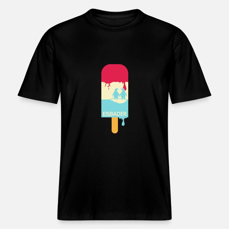 Eisbader Eiszeit im Eisbad -  RELAXED FIT Unisex Organic T-Shirt - Schwarz