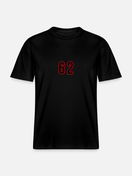 62 Number Years Jersey -  RELAXED FIT Unisex Organic T-Shirt - black