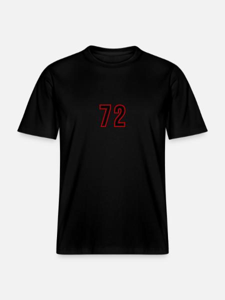 72 Number Years Jersey -  RELAXED FIT Unisex Organic T-Shirt - black