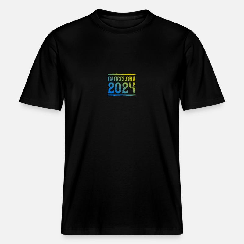 Barcelone 2024 - T-shirt unisexe RELAXED FIT en coton bio - noir
