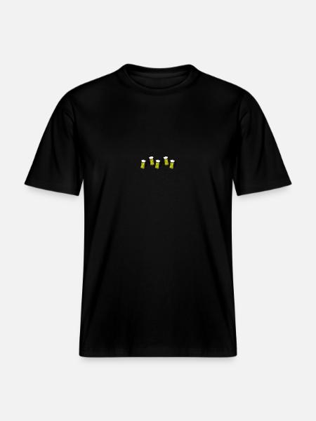 Beer Symbol Drinking - RELAXED FIT Unisex Organic T-Shirt - black
