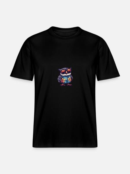 Owl Cool Summer - RELAXED FIT Unisex Organic T-Shirt - black